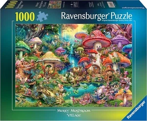 NEW Ravensburger Jigsaw Puzzle 1000 Pieces 12001258 Merry Mushroom Village - Imagen 1 de 3