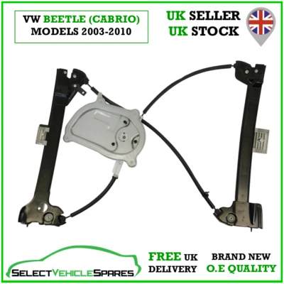 NEW VW BEETLE CABRIOLET DRIVERS SIDE RIGHT FRONT WINDOW REGULATOR 2003-2010 - Image 1 of 4
