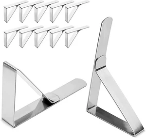 Superior Tablecloth Clips - Rust-Proof Stainless Steel Table Cover Holder Clips, - Picture 1 of 7
