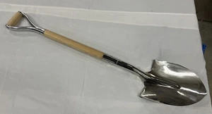 Truper 33127 Tru Pro Polished Chrome Ceremonial Shovel, with Steel/Wood 27-Inch - Picture 1 of 5