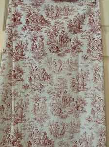 Waverly Red Off-white Toile Country Life Square Tablecloth 50” - Picture 1 of 5