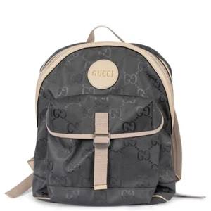 69759 auth GUCCI grey beige GG MONOGRAM ECONYL OFF THE GRID Backpack Bag - Picture 1 of 11