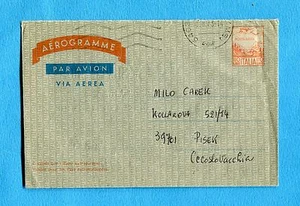 £.110 AEROGRAMMA (A4) ann.FIRENZE, 09.08.73 per la CECOSLOVACCHIA  (247428) - Picture 1 of 1