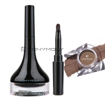 TONYMOLY Back Gel Eyeliner Long Brush 4g #Latte Brown Long-Lasting Eyeliner New - Image 1 of 4