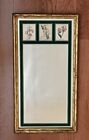 Antique Gilt Wood Mirror with Hand Colored Miniature BOTANY ENGRAVINGS BY WATTS