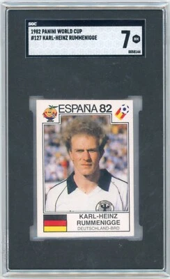 Karl-Heinz Rummenigge 1982 World Cup Spain Sticker SGC 7 #127 Rare Back - Image 1 of 2