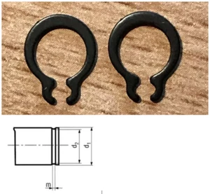 2x Sicherungsring Seegering d(1) = 9 mm EAN 4047728033138 Typ A (außen) - Bild 1 von 1