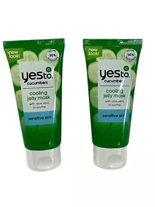 Yes to Cucumber Soothing Cooling Face Jelly Mask 3fl oz 2PC - Picture 1 of 6