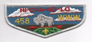 HI-CHA-KO-LO Lodge 458 Flap S-8a Flap, White Border, Dk-Olive Earth, Mint! - Picture 1 of 1