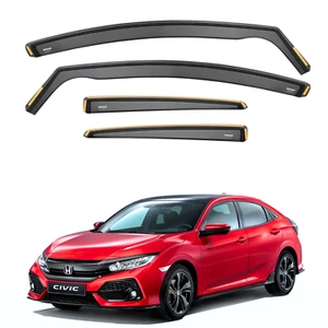 Deflettori vento per HONDA CIVIC mk10 X 5 porte 2017-up 4 pz ISPED colorati - Foto 1 di 9