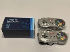 Vilros Retro Gaming SNES Classic Weighted USB Gamepad-Set of 2 BRAND NEW! - Picture 1 of 3