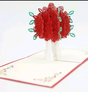 Geburtstagskarte 3D Pop Up Karte Rosen weibliche Mutter Frau Schwester Tochter - Bild 1 von 5
