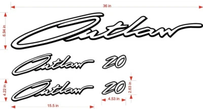 Baja Outlaw 20 Decal, Sticker, Graphic kit. Single Color + Free Shipping!!! - Image 1 of 4