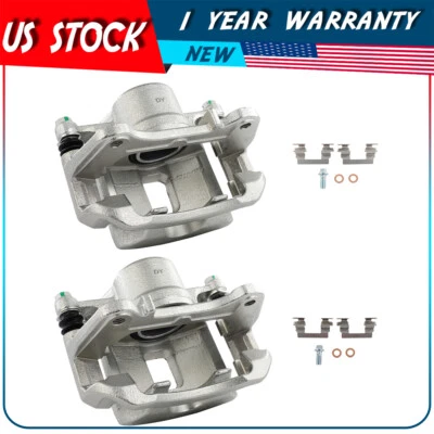 Brake Calipers w/ Bracket Front Pair For 2007 2008 2009 2010 Chevrolet Cobalt - Image 1 of 4