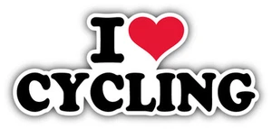 I Love Cycling Car Bumper Sticker Decal 6'' x 3'' - Picture 1 of 1