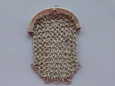porte monnaies ancien argent 3 poinçons 22gr lar.5cm maille à restaurer un peu