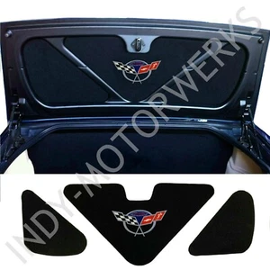 KIT DE 3 PIEZAS DELINEADOR CONMEMORATIVO DE TAPA DE MALETERO CORVETTE BANDERA CRUZADA - Imagen 1 de 7