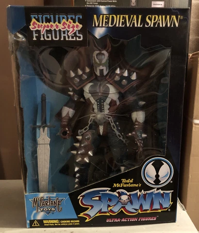 MEDIEVAL SPAWN Super Size Todd McFarlane's Ultra Action Figure New In Box 1997 Cover