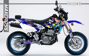 SUZUKI DRZ400S DRZ400SM DRZ400E MAXCROSS GRAPHICS FULL KIT DECALS STICKER BT1 - Picture 1 of 2
