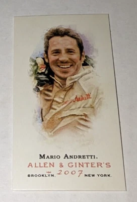 2007 Topps Allen & Ginter Mini Allen & Ginter A&G Back Mario Andretti #19 HOF - Image 1 of 2