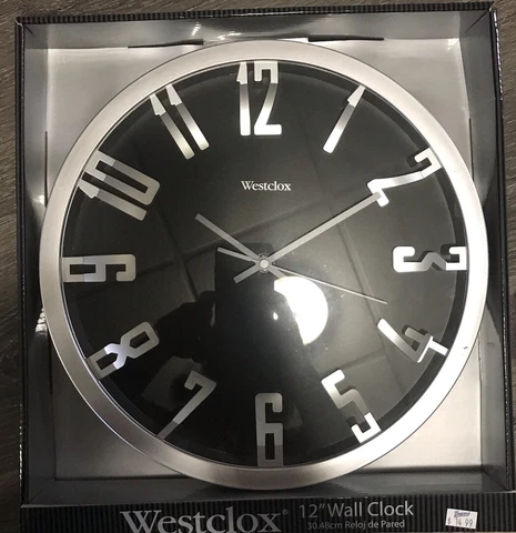 Westclox Electric Wall Clock USA New Black & Gray Cover