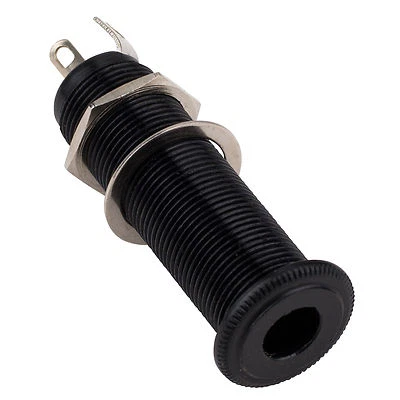 Switchcraft 155 1/4" Mono Thick Panel Mount Jack Female Black Satin Finish