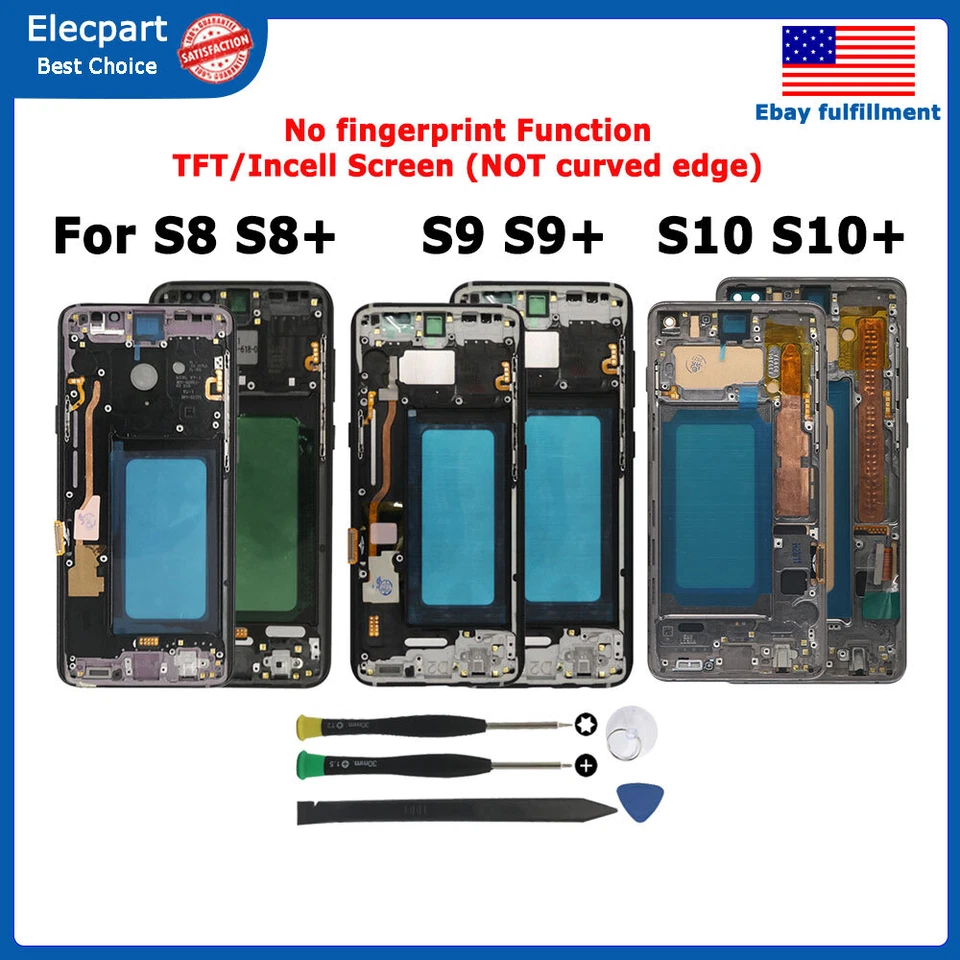 Pantalla LCD para Samsung S10 Plus S10 S8 S8+ S9+ Marco digitalizador táctil Incell/TFT Foto 1 de 1