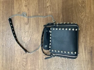 Black Studded Cross Over Bag From Zara - Picture 1 of 5