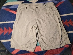 Kuhl Hiking Shorts Mens Size 36 Tan Beige Outdoor Lightweight Nylon 10" Inseam - Picture 1 of 7