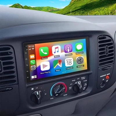 7" For Ford F150 1997-2004 Carplay Stereo Radio Android 15 Navi GPS Player US Foto 1 de 4