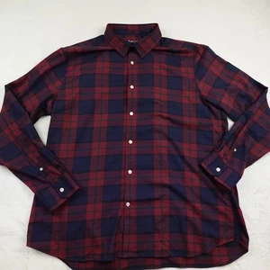 Vineyard Vines Shirt Mens XL Red Navy Plaid Brushed Twill Button Down OTG - Picture 1 of 9
