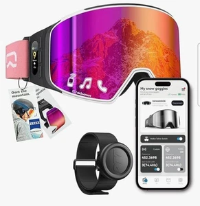 Skiwarrior G01 Bluetooth Smart Ski Goggles Pink - Picture 1 of 10