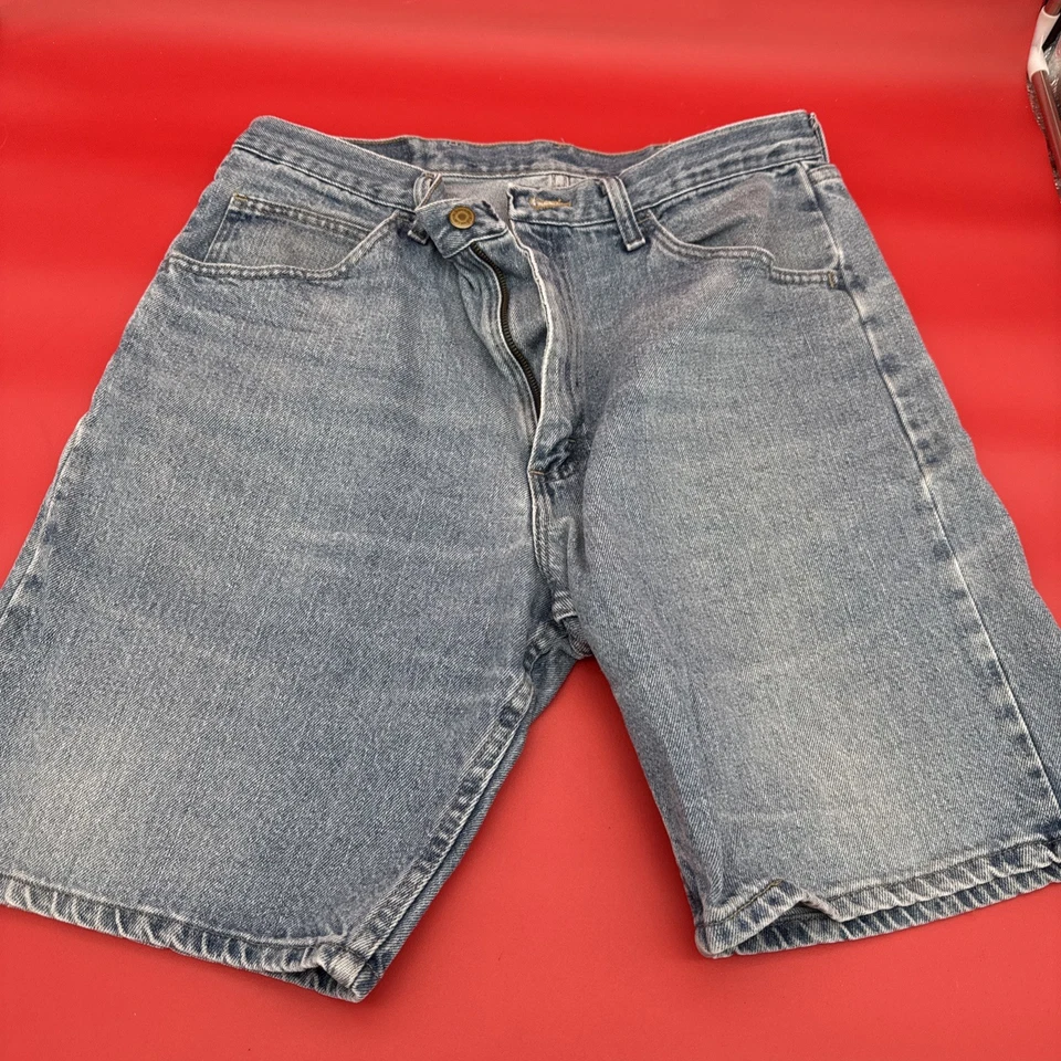 Wrangler Mens 34 REG Relaxed Fit Blue Denim Jean Shorts - Image 1 of 2