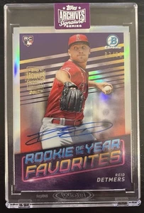 2025 Topps Archives '22 Bowman Chrome Reid Detmers Rookie RC Auto Angels 7/25 - Bild 1 von 2