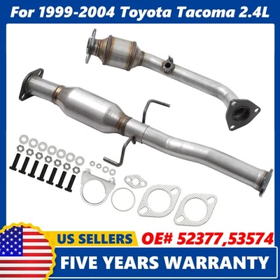 For Toyota Tacoma 1999 2000 2001-2004 2.4L Front & Rear Catalytic Converter Set Foto 1 de 4