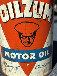 Vintage Oilzum Motoröl White & Bagley Masse Quart Ölkanne VOLL Motoring Gas Öl - Bild 1 von 19