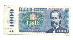 Czech Republic 1000 Korun 1985 (1993) Prefix C Czechoslovakia BEDŘICH SMETANA - Picture 1 of 2