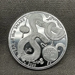 2025 1 oz Silbermedaille Asahi Mondschlange 0,999 in Plastikkapsel - Bild 1 von 5