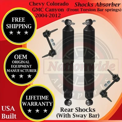 Monroe OEM Rear Shocks W/ Sway Bar For 2004-2012 GMC Canyon Lifetime Warranty - Image 1 of 4