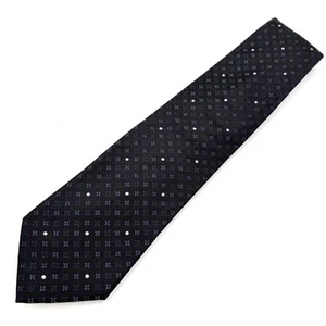 Cravatta cravatta Louis Vuitton 100% seta nera modello all over 3,5 pollici dal Giappone - Foto 1 di 24