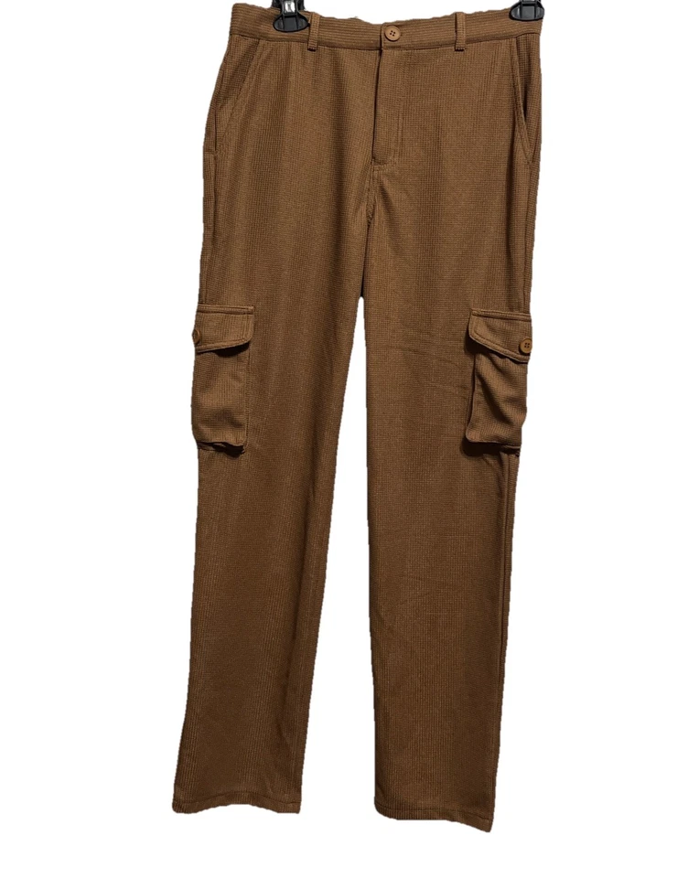 Carhartt Women's Straight Leg High Rise Cargo Knit Pants Brown Size Small - Image 1 of 4