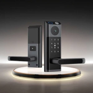  Smart Lock w/ Camera & Handle Fingerprint Keyless Door Lock+WiFi APP Control - Picture 1 of 15