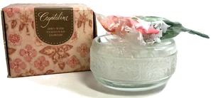 Avon Crystaline Bowl with Fragranced Flowers - Vintage - NOS - Picture 1 of 9