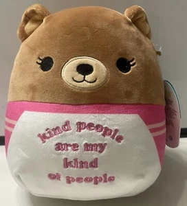 Squishmallow 8" Inch Hilary Kind People Bear Soft Sensory Plush NWT - Picture 1 of 14