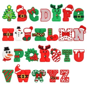 Christmas Letter Crocs Shoe Charms - Festive Holiday Jibbitz Accessories - Picture 1 of 5