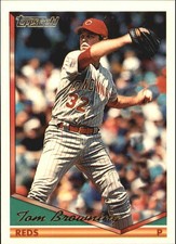 1994 Topps Gold Cincinnati Reds Baseball Card #619 Tom Browning