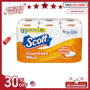 Comfortplus Toilet Paper, 12 Double Rolls, 231 Sheets per Roll, Septic-Safe.. - Picture 1 of 11