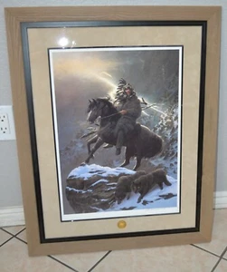 Hermon Adams "Wolf Warrior " for the franklin mint signed framed - Picture 1 of 8