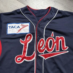 Rare Vintage Game Used Mexican League Baseball Jersey León Bravos Size XL - Picture 1 of 6