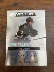 2021-22 UD Credentials - Debut Ticket Access Autos #DTAA-JJ Jan Jenik /299 (AU) - Picture 1 of 2